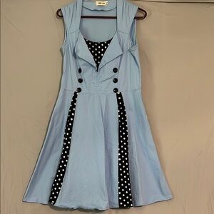 Killreal light blue  Sleeveless A-Line Mini Dress